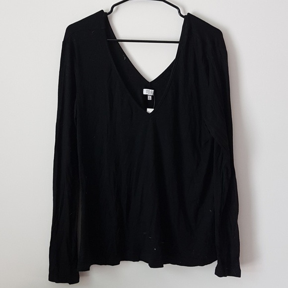 Tobi Tops - ❣TOBI Deep V Long Sleeve